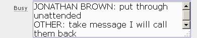 A screengrab of dmConsole busy preferences