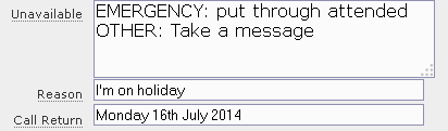 A screengrab of dmConsole unavailable preferences